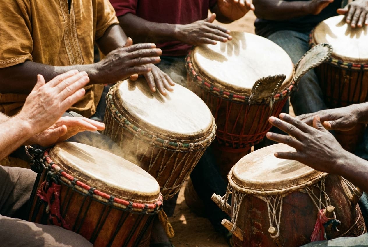 ידיים על תופי ג'מבה